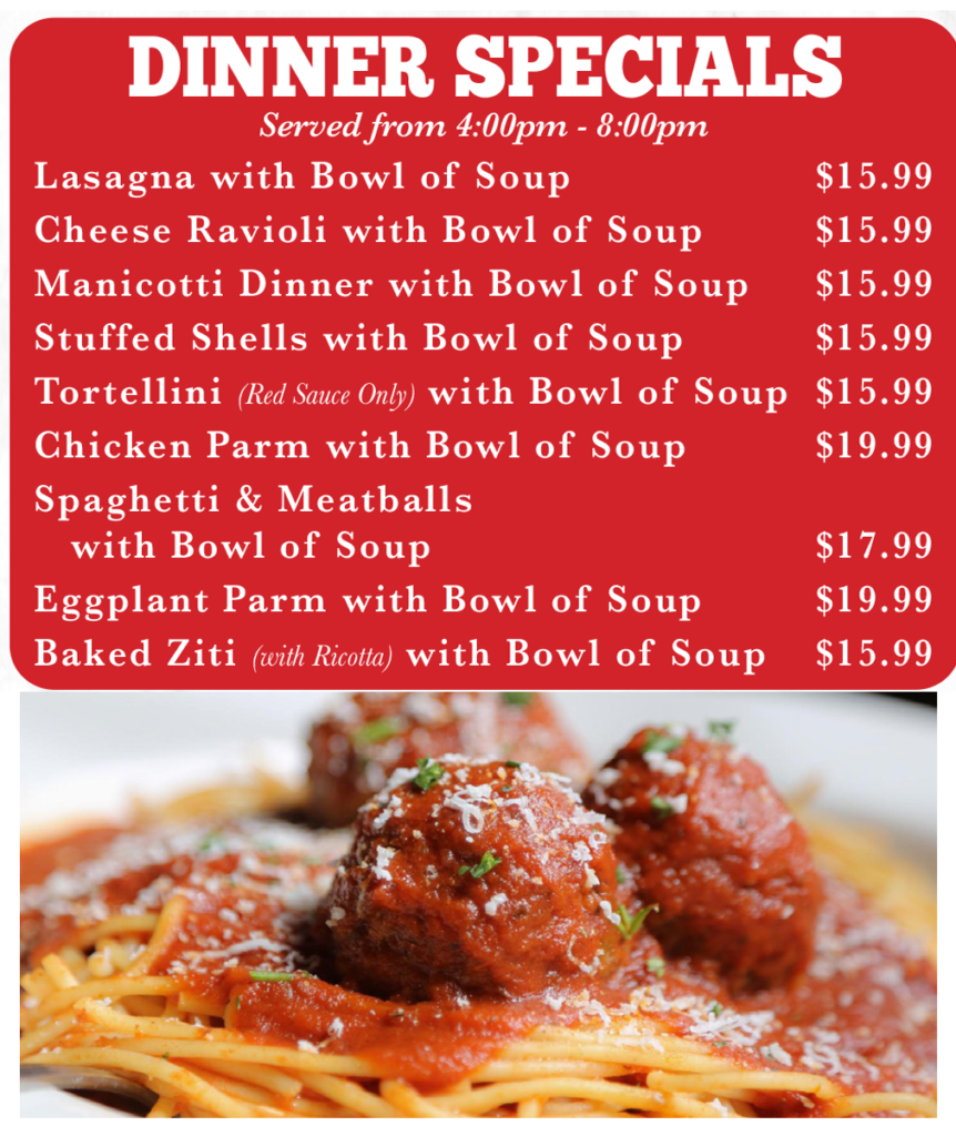 Joes Famous Cheesesteaks Atlantic City, NJ Dinner Specials